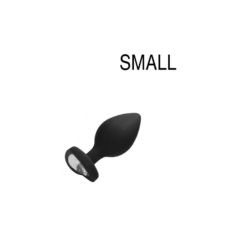 Ouch! Plug Bijou Anal silicone Heart Noir 6 x 2.8 cm